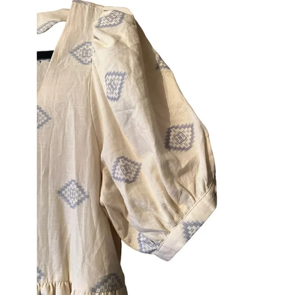 FOLK CLOTHING . COM 100% organic cotton sustainable prairie midi cottagecore XS - Picture 3 of 11